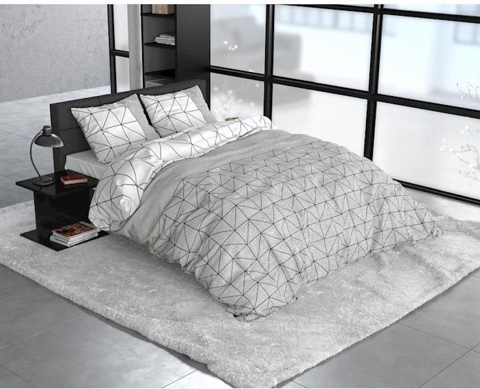 Sleeptime Flanel Gino Dekbedovertrekset - Lits-Jumeaux - 240 x 200/220 + 2 kussenslopen 60x70 - Grijs