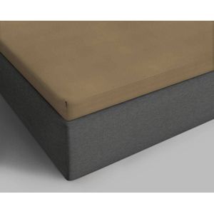 Hoeslaken Topper Katoen Taupe