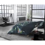 Dreamhouse Botanical Nature Leaves - Dekbedovertrek - Eenpersoons - 140x200/220 + 1 kussensloop 60x70 - Groen