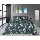 Dreamhouse Botanical Nature Leaves - Dekbedovertrek - Eenpersoons - 140x200/220 + 1 kussensloop 60x70 - Groen