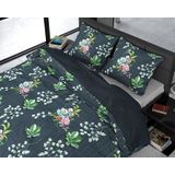 Dreamhouse Botanical Nature Leaves - Dekbedovertrek - Eenpersoons - 140x200/220 + 1 kussensloop 60x70 - Groen
