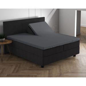 Dubbel Jersey Splittopper Hoeslaken - Antraciet 220 gr