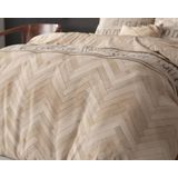 Sleeptime Visgraat Dekbedovertrek - 200 x 200/220 + 2 60 x 70 cm kussenslopen - Zand
