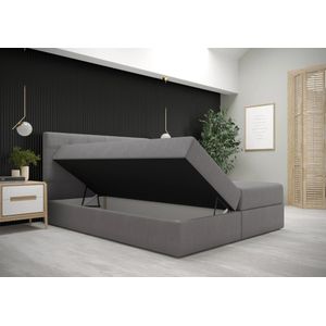 OP=OP Opberg Boxspring 160 x 200 Zwart - Zonder Hoofdbord