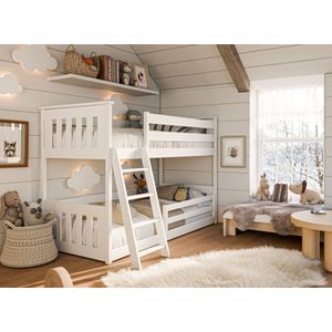 Stapelbed met Ladder Kas - 2-persoons - Direct Leverbaar!