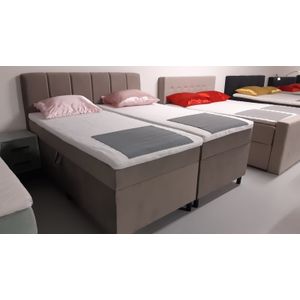 2dekans Opberg Boxspring 180 x 200 Taupe - Monza - Extra Hoog