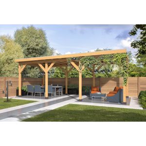 DHZ Overkapping Zoutelande Red Class Wood 750x330cm - Doe het zelfbouw
