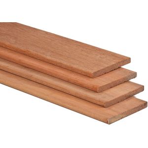 Schuttingplank Hardhout 1.5x14x395cm