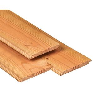 Red Class Wood Dubbel Lip profiel 1.8x19.5x400cm Geschaafd