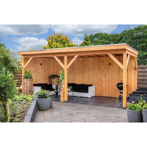 DHZ Overkapping Zoutelande Red Class Wood 500x330cm - Doe het zelfbouw