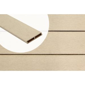 Rhombus Resysta Composiet Bruin Grijs 105x20mm - Onbehandeld Lengte 300 cm