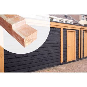 Paal Ingekeept Lariks Douglas 15 x 15 x 250 cm Fijnbezaagd met inkeping voor 5x15 cm - Tussenpaal