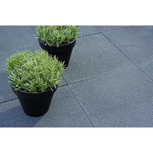 Terrastegel+ 60x60x4cm Nero Antraciet Geïmpregneerd & Deklaag