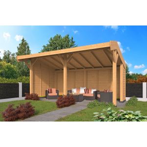 Kapschuur Goor Lariks Douglas Fijnbezaagd 600x390cm - Blanke wanden