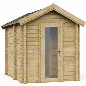Houten saunahuisje Interflex 2128S onbehandeld 241x210x270cm