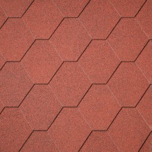 Bitumen Dakshingles hexagonaal rood per 3m2