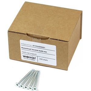 Schroeven Verzinkt Torx 3x25mm - Spaanplaatschroeven Doos 200 stuks