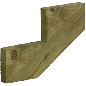 Steile Trapbalk geïmpregneerd hout voor tuintrap 2 treden