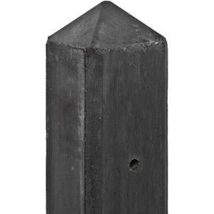 Betonpaal IJssel Diamantkop 10x10x220cm Antraciet 4-zijdig glad