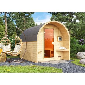 Karibu - Pod Sauna 2 - Buitensauna - 225x295x229 cm - Wanddikte 38 mm