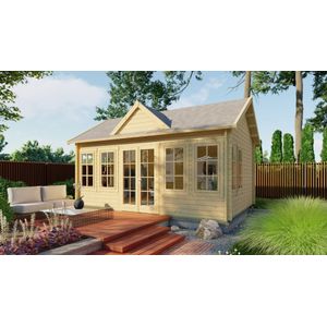 Blokhut Clockhouse - Houten Blokhut - 6x4 Meter - Noordeuropees Vuren - Dubbel Glas