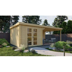 Blokhut Gunnar onbehandeld 725x400x236cm Wanddikte 44 mm