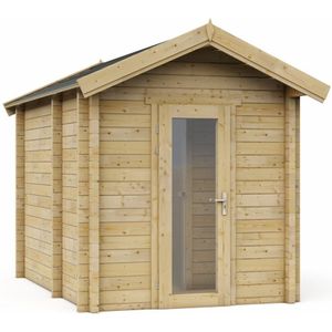 Houten saunahuisje Interflex 2335S onbehandeld 254x231x342cm