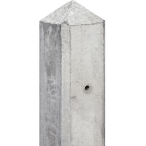 Betonpaal IJssel Diamantkop 10 x 10 x 220 cm Wit Grijs