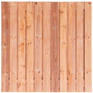 Tuinscherm Red Class Wood Agadir 180x180cm met 23 planks - Glad geschaafd