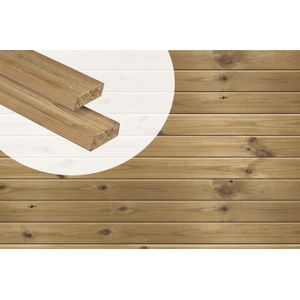 Rhombus Thermisch Gemodificeerd Scandinavisch grenen 2.0x6.5x360cm ruitvormig