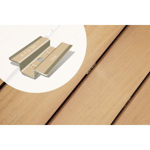 B-fix Clips RVS voor blinde bevestiging Terrasplanken - Doos 100 stuks