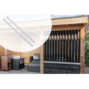 Dak / Schutting Draaibare Lamellen 165 cm - 2 stuks rails Flex Fence