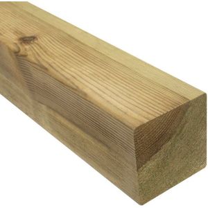 Paal Geïmpregneerd grenen hout 12x12x300cm Glad geschaafd ACTIE