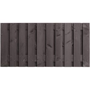 Tuinscherm Lariks Douglas Zwart 21 planks 90x180cm Fijnbezaagd