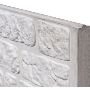 Beton Onderplaat Romeinsmotief 3.5x36x184cm Wit/Grijs - Type E