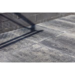Terrastegel+ 60x60x4cm Grijs/Zwart Geïmpregneerd & Deklaag - Excluton