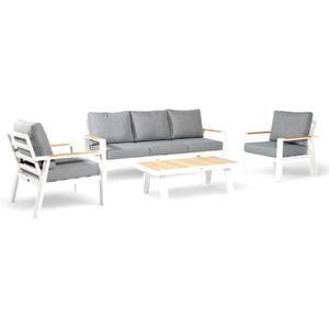 Aluminium Stoel-Bank Loungeset - Wit - Belito Birmingham