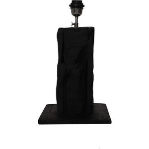 HSM Collection-Tafellamp Vierkant-25x25x50-Zwart-Teak