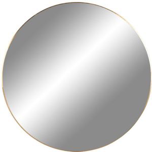Jersey Mirror - Mirror with brass look frame Ã˜40 cm