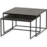 Salontafel, set van 2, groot, Black antique