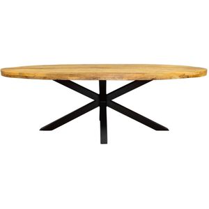 StarFurn Eetkamertafel Denver Ovaal Mangohout Naturel 180cm