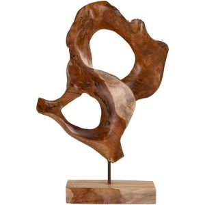 Donato Sculpture - Sculpture in teak, unique organic shape, 30x20x60 cm