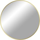 Madrid Mirror - Mirror with brass look frame Ã˜60 cm