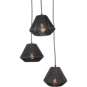 LABEL51 Hanglamp Ibiza - Zwart - Jute - 3-Lichts