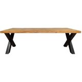 Eetkamertafel Sanne - Eettafel mangohout - Eettafel X-poten 220 cm