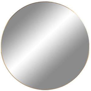 Jersey Mirror - Mirror with brass look frame Ã˜80 cm