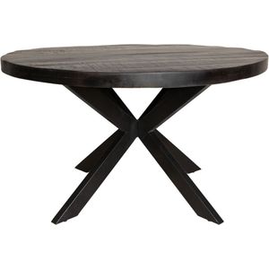 Eetkamertafel Milan - Eettafel rond - Eettafel zwart 140 cm