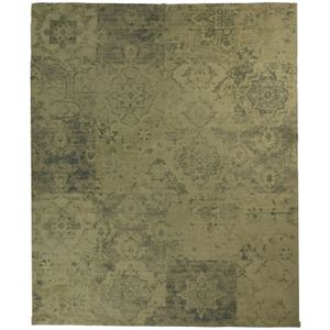 HSM Collection-Vloerkleed Patchwork -160x230-Groen/Geel-Polyester