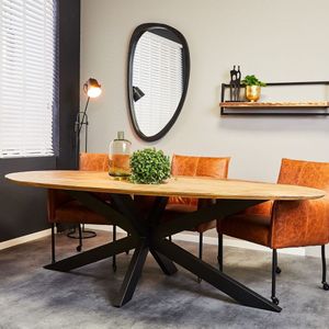 StarFurn Eetkamertafel Arlington Mangohout Naturel Ovaal 210cm