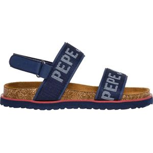 Pepe Jeans - PBS90059 - Sandalen - Marineblauw - Plat - Klittenband